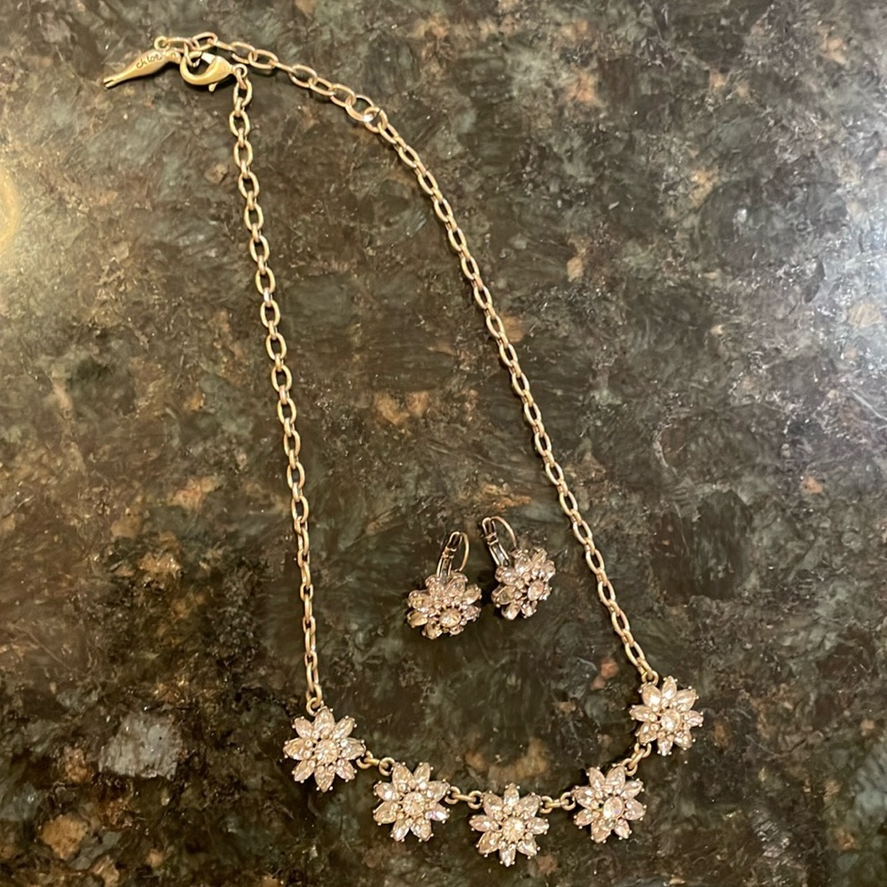 Chloe + Isabel necklace and earrings set.
